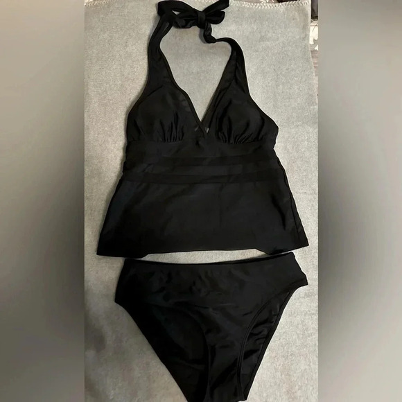 NWT Cupshe black halter tankkni size S - Picture 1 of 5